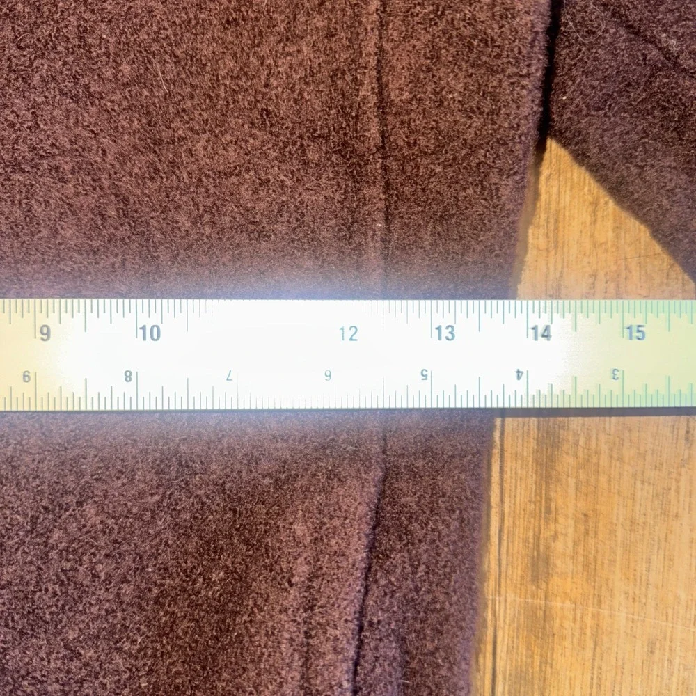 J Crew Vintage 100% Wool peacoat Jacket Size 6 Women's Brown Pockets Y2K #78 - Picture 8 of 16